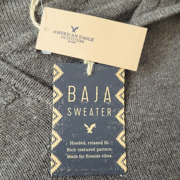 NWT America Eagle Outfitters Hooded Relaxed-fit Gray Womens Size XXS Sweater - Picture 5 of 9